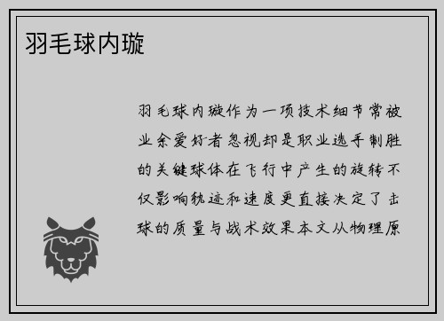 羽毛球内璇